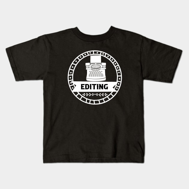 Editing Stages & Vintage Typewriter Kids T-Shirt by TypoSomething